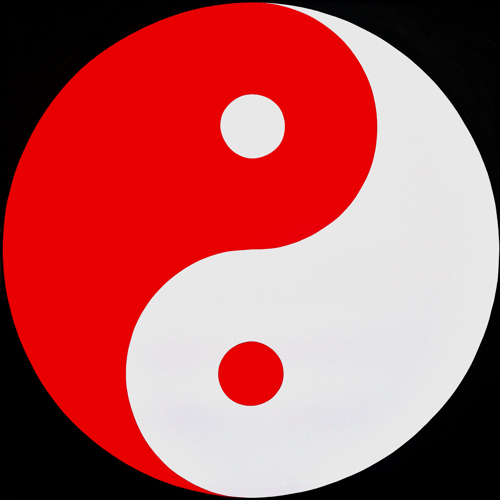 Wenlan Hu Frost - Red and White Yin Yang on Black No.1 Wenlan Hu Frost - Red and White Yin Yang on Black No.1