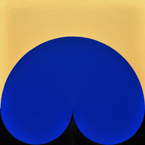 Wenlan Hu Frost - Blue Curvescape on Gold and Black No.1 Wenlan Hu Frost - Blue Curvescape on Gold and Black No.1