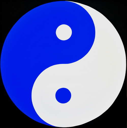 Wenlan Hu Frost - Blue and White Yin Yang on Black No.1 Wenlan Hu Frost - Blue and White Yin Yang on Black No.1