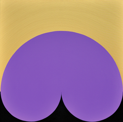 Wenlan Hu Frost - Purple Curvescape on Gold and Black No.1 Wenlan Hu Frost - Purple Curvescape on Gold and Black No.1