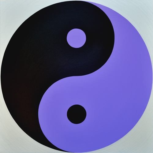 Wenlan Hu Frost - Black and Purple Yin Yang on Silver No.1 Wenlan Hu Frost - Black and Purple Yin Yang on Silver No.1