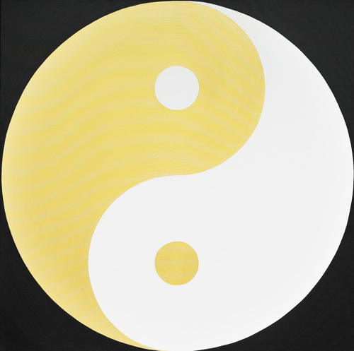 Wenlan Hu Frost - Gold and White Yin Yang on Black No.1 Wenlan Hu Frost - Gold and White Yin Yang on Black No.1