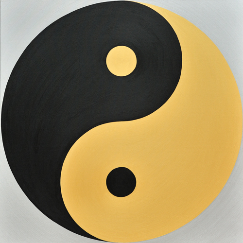 Wenlan Hu Frost - Black and Gold Yin Yang on Silver No.1 Wenlan Hu Frost - Black and Gold Yin Yang on Silver No.1