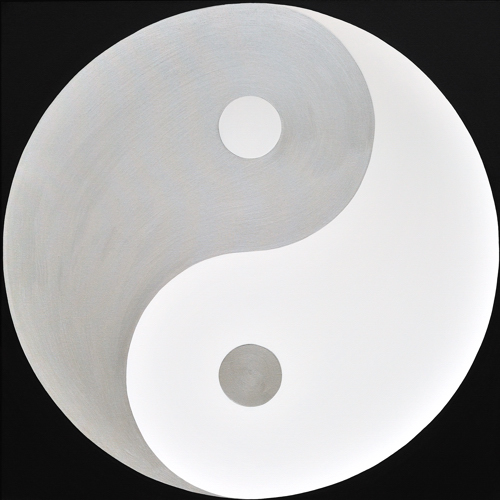 Wenlan Hu Frost - Silver and White Yin Yang on Black No.1 Wenlan Hu Frost - Silver and White Yin Yang on Black No.1