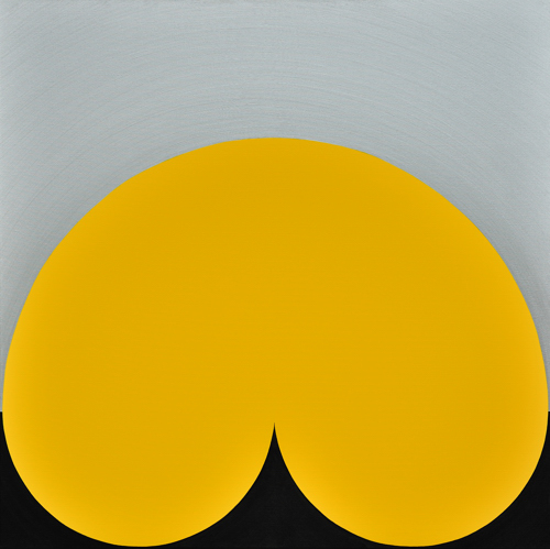 Wenlan Hu Frost - Yellow Curvescape on Silver and Black No.1 Wenlan Hu Frost - Yellow Curvescape on Silver and Black No.1
