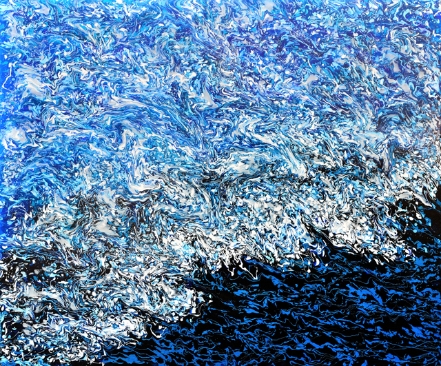 Wenlan Hu Frost - Fluid Dynamics No. 8: Sapphire Wave Wenlan Hu Frost - Fluid Dynamics No. 8: Sapphire Wave